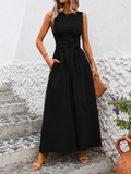 CASUAL TIE-BACK SLEEVELESS DRESS